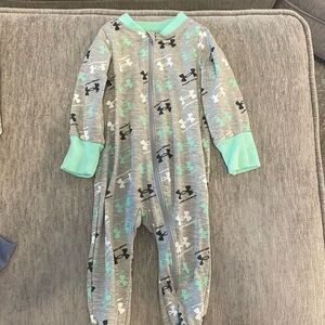UA teal and grey onesie